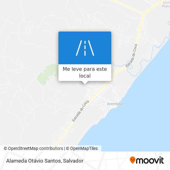 Alameda Otávio Santos mapa