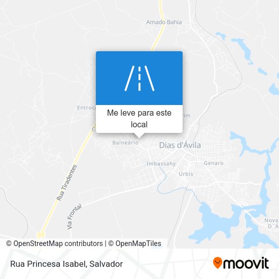 Rua Princesa Isabel mapa