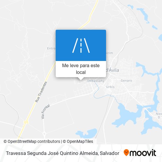 Travessa Segunda José Quintino Almeida mapa