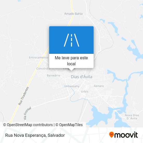 Rua Nova Esperança mapa