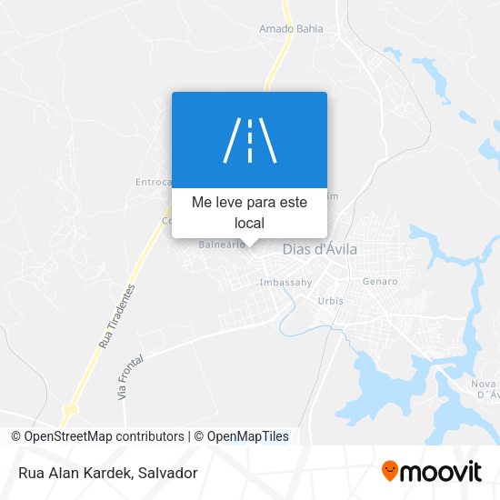 Rua Alan Kardek mapa