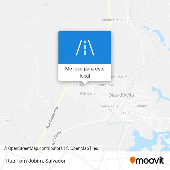 Rua Tom Jobim mapa