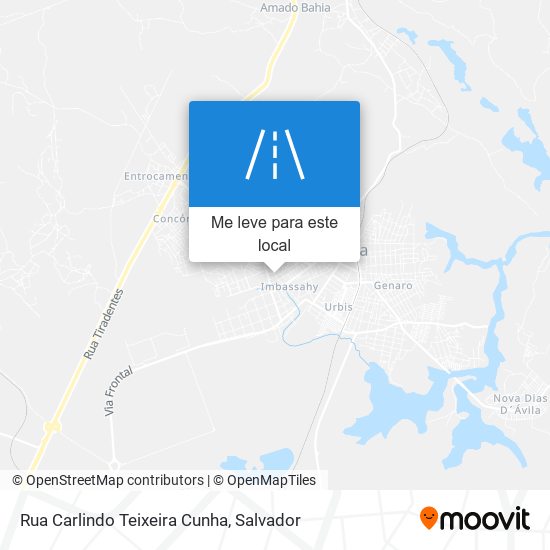 Rua Carlindo Teixeira Cunha mapa