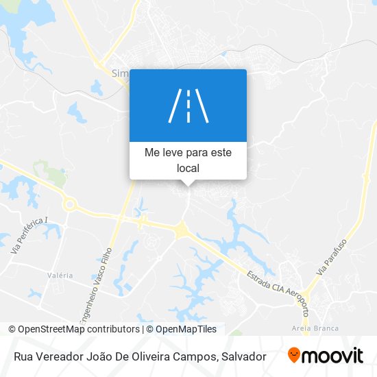 Rua Vereador João De Oliveira Campos mapa