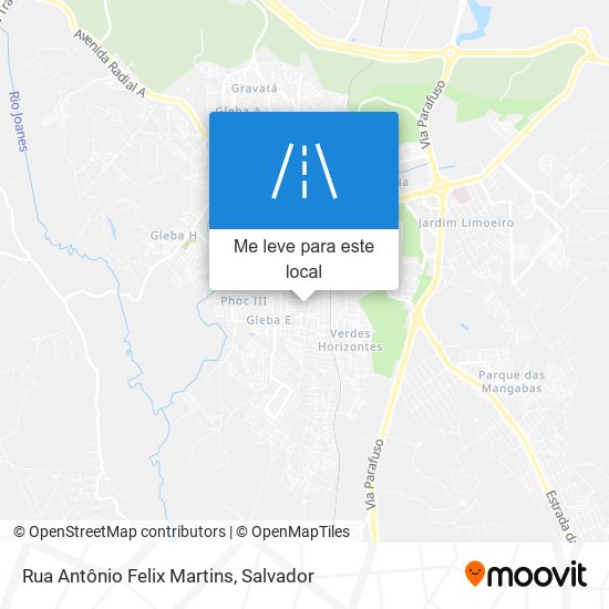 Rua Antônio Felix Martins mapa