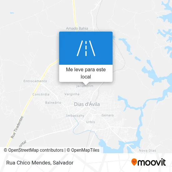 Rua Chico Mendes mapa