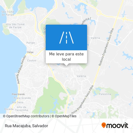 Rua Macajuba mapa