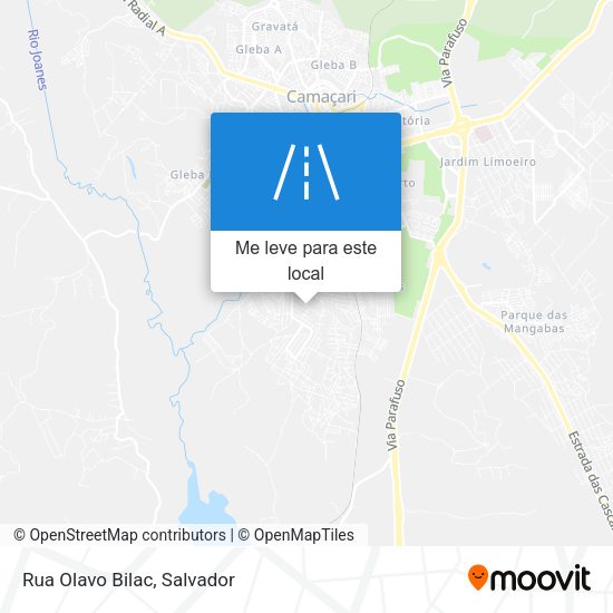 Rua Olavo Bilac mapa