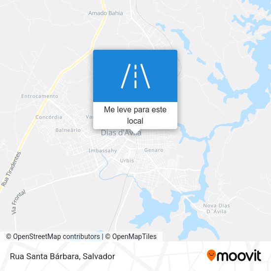 Rua Santa Bárbara mapa