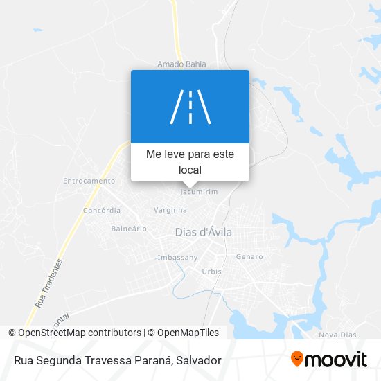 Rua Segunda Travessa Paraná mapa