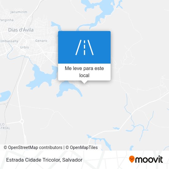 Estrada Cidade Tricolor mapa