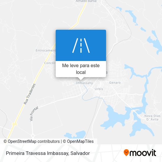 Primeira Travessa Imbassay mapa