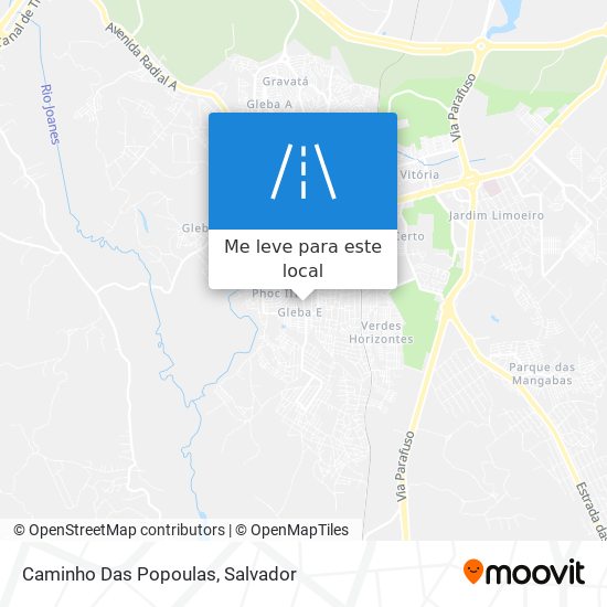 Caminho Das Popoulas mapa