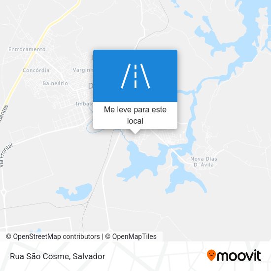 Rua São Cosme mapa