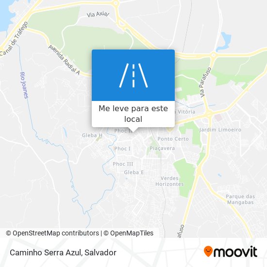 Caminho Serra Azul mapa
