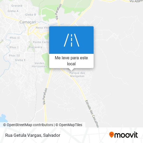 Rua Getula Vargas mapa