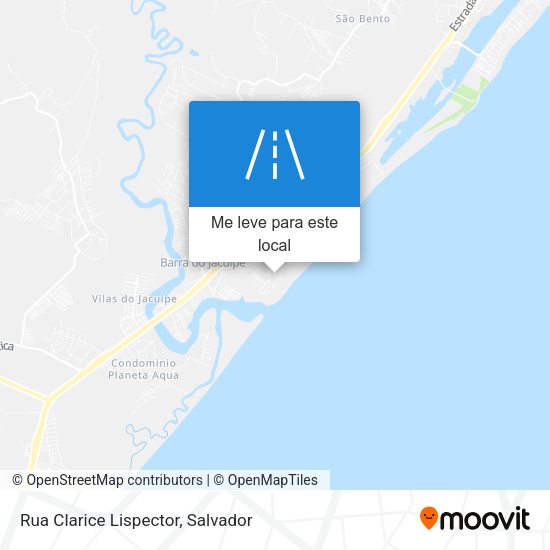 Rua Clarice Lispector mapa