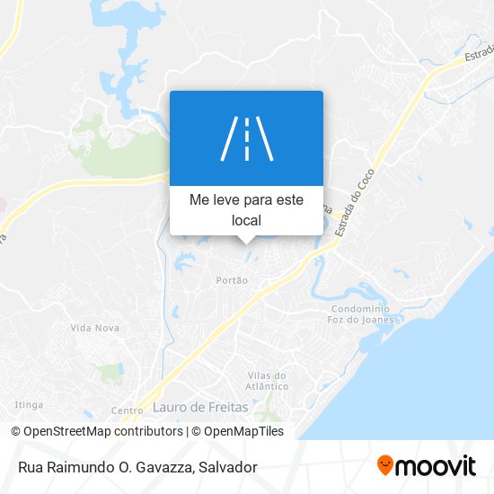 Rua Raimundo O. Gavazza mapa