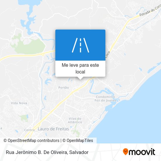 Rua Jerônimo B. De Oliveira mapa