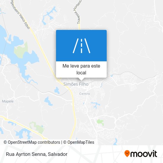 Rua Ayrton Senna mapa