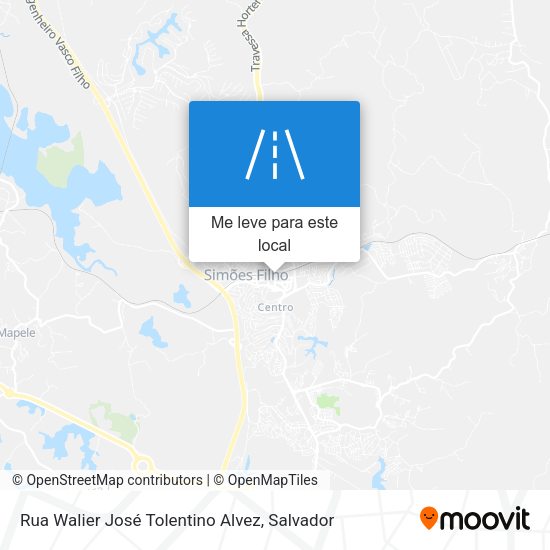 Rua Walier José Tolentino Alvez mapa
