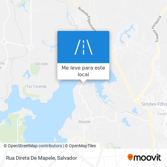 Rua Direta De Mapele mapa