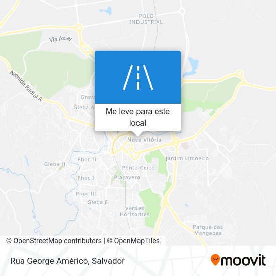 Rua George Américo mapa