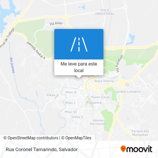 Rua Coronel Tamarindo mapa