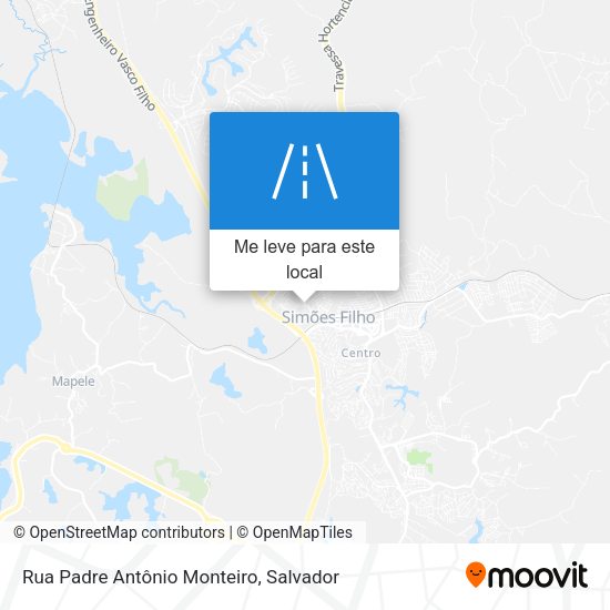 Rua Padre Antônio Monteiro mapa