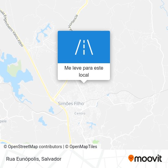 Rua Eunópolis mapa