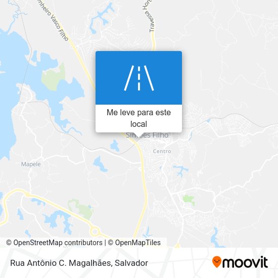 Rua Antônio C. Magalhães mapa