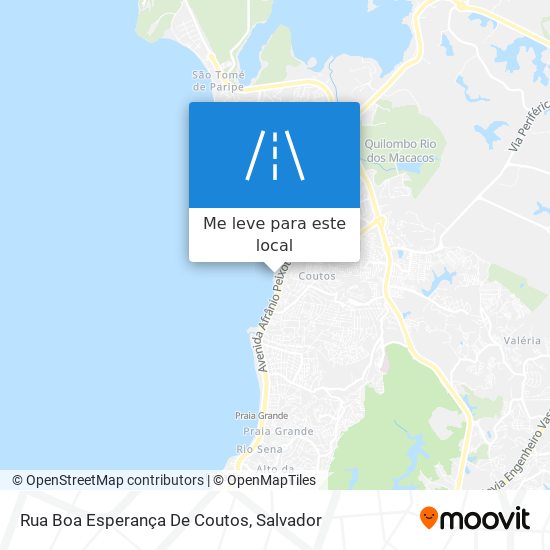 Rua Boa Esperança De Coutos mapa