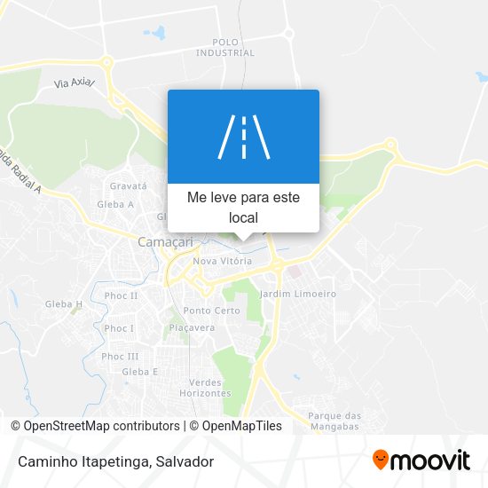 Caminho Itapetinga mapa
