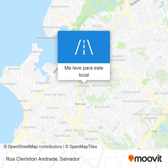 Rua Cleriston Andrade mapa