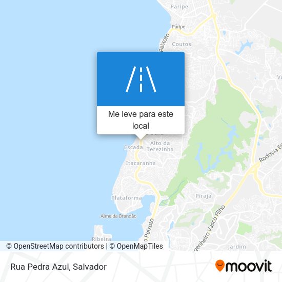 Rua Pedra Azul mapa