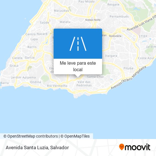 Avenida Santa Luzia mapa