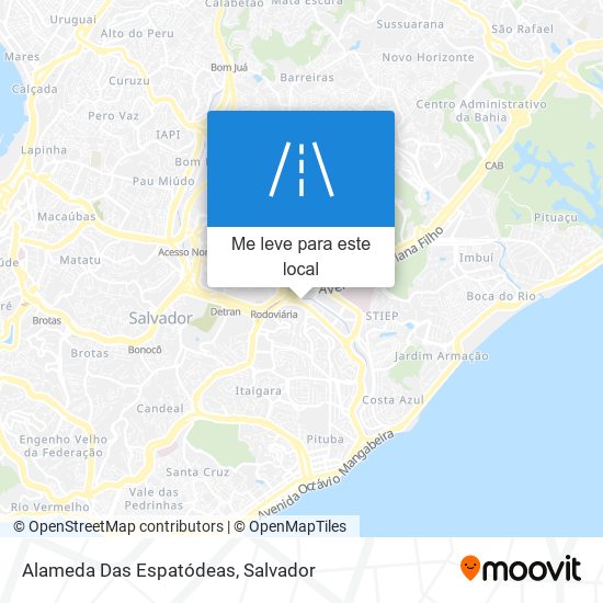 Alameda Das Espatódeas mapa