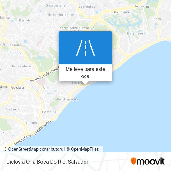 Ciclovia Orla Boca Do Rio mapa