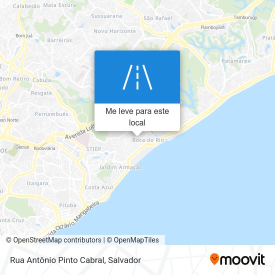 Rua Antônio Pinto Cabral mapa