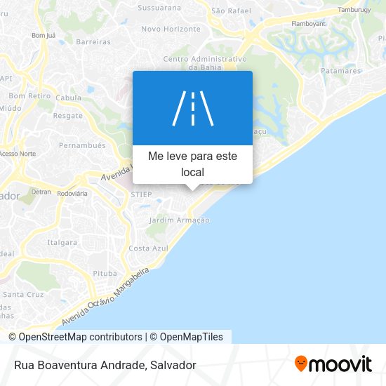 Rua Boaventura Andrade mapa