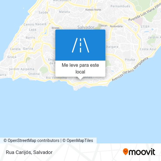 Rua Carijós mapa