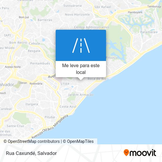 Rua Caxundé mapa