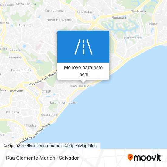 Rua Clemente Mariani mapa