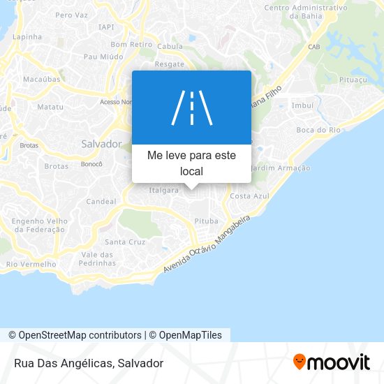 Rua Das Angélicas mapa