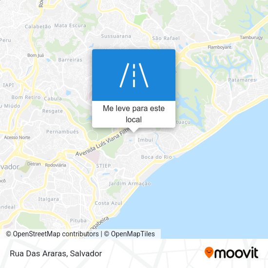 Rua Das Araras mapa