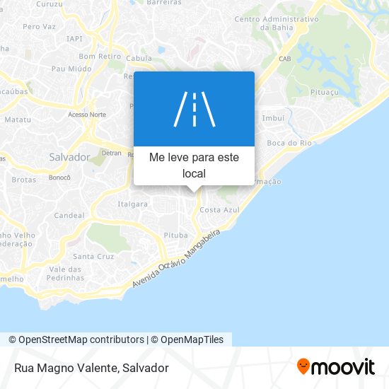 Rua Magno Valente mapa