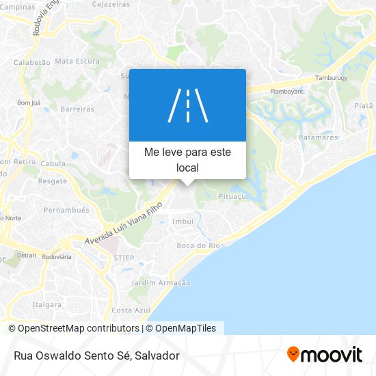 Rua Oswaldo Sento Sé mapa