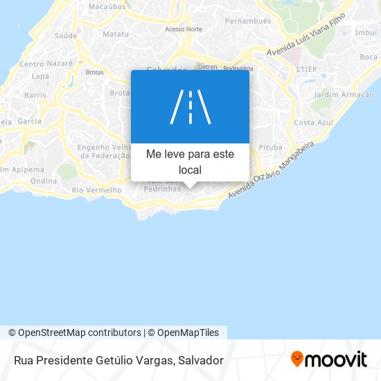 Rua Presidente Getúlio Vargas mapa