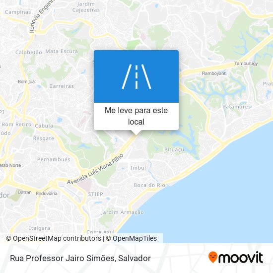 Rua Professor Jairo Simões mapa