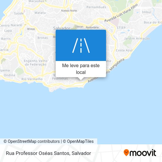 Rua Professor Oséas Santos mapa